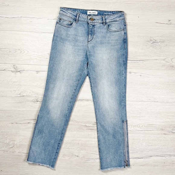 DL1961 Mara Instasculpt Straight Ankle, Marina, Zip Ankle, Size 28 - Picture 3 of 7